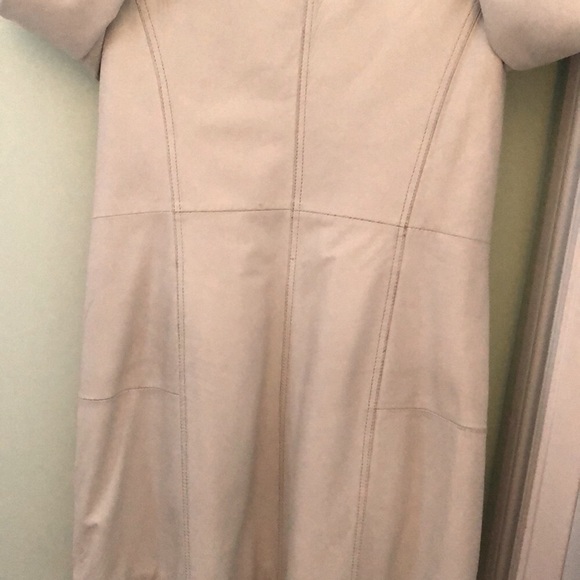 Danier Leather Tailored Cream White Leather Zip Up Jacket Coat - Picture 7 of 11